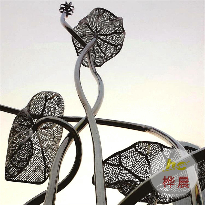 大型不銹鋼標志性建筑雕塑城市園林發(fā)光異型雕塑不銹鋼雕塑廠家