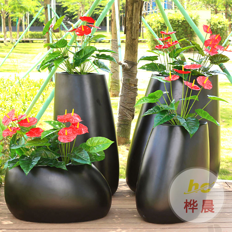 玻璃鋼花盆定制大門(mén)口裝飾花箱商場(chǎng)售樓部大花缽景觀綠化廠家直銷(xiāo)