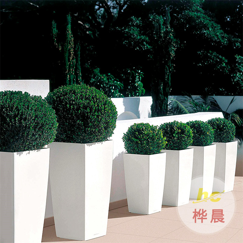 歐式玻璃鋼折紙切面花盆商場(chǎng)酒店寫字樓落地組合盆栽組合花瓶花器