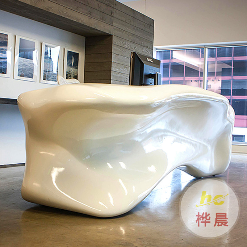 玻璃鋼創(chuàng)意車頭造型接待臺(tái)室內(nèi)大堂服務(wù)工作登記臺(tái)4S店前臺(tái)廠家