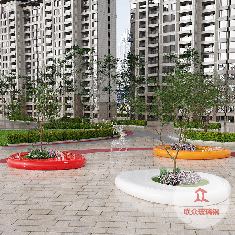 玻璃鋼商場(chǎng)休閑座椅定制戶(hù)外鵝卵石美陳坐凳雕塑樹(shù)池簡(jiǎn)約創(chuàng)意凳子