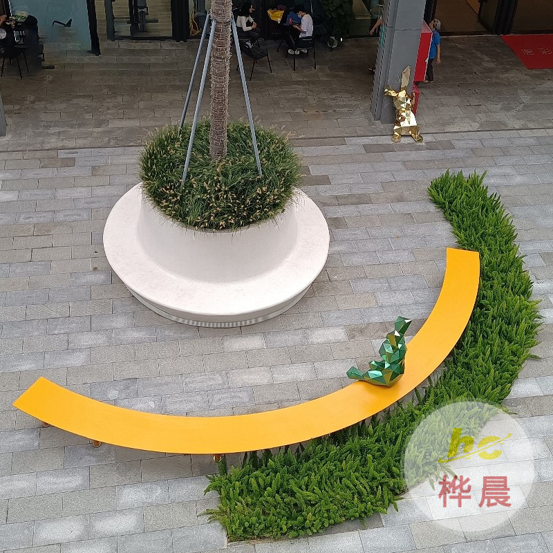 圍椅花壇花池休閑區(qū)公共戶(hù)外商場(chǎng)商業(yè)街圓形樹(shù)池景觀玻璃鋼座椅