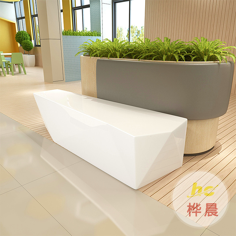 玻璃鋼休閑椅子商場(chǎng)休息區(qū)仿木紋座椅戶外公園防腐木長(zhǎng)條坐凳定制