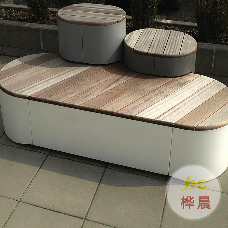 商場(chǎng)休閑座椅創(chuàng)意美陳玻璃鋼花盆座椅組合環(huán)形坐凳休息等候椅定制